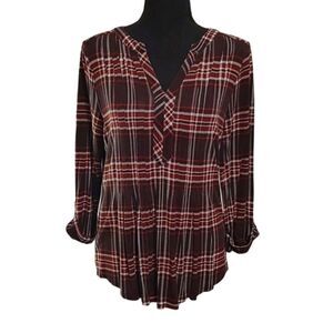 Westport 1962 Plaid Blouse Small